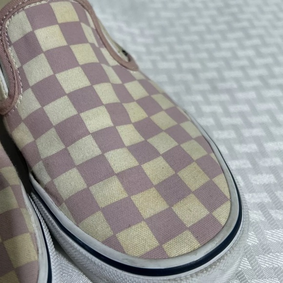 Vans Off The Wall Checkered Slip-On size 5.5 Men/ 7 Women Light Blue And White. - Picture 13 of 15